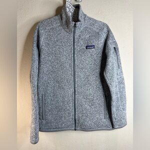 Patagonia Better Sweater Jacket Fleece Birch( grey & white) Full Zip size Medium